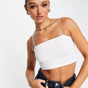 AE size small white crop top thin tank. Worn twice, looks brand new still